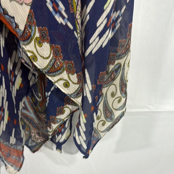 CARA CARA Bohemian Multicolor Silk Handkerchief Hem Skirt S - Picture 5 of 11